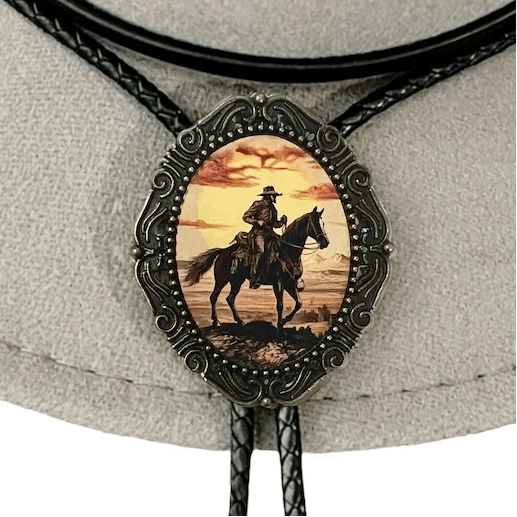 Light Sunset Cowboy Bolo Tie- String Tie Bola – The Bold Bow Tie