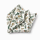 Floral pocket square in Sage green gold and white for groomsmen wedding accessories.