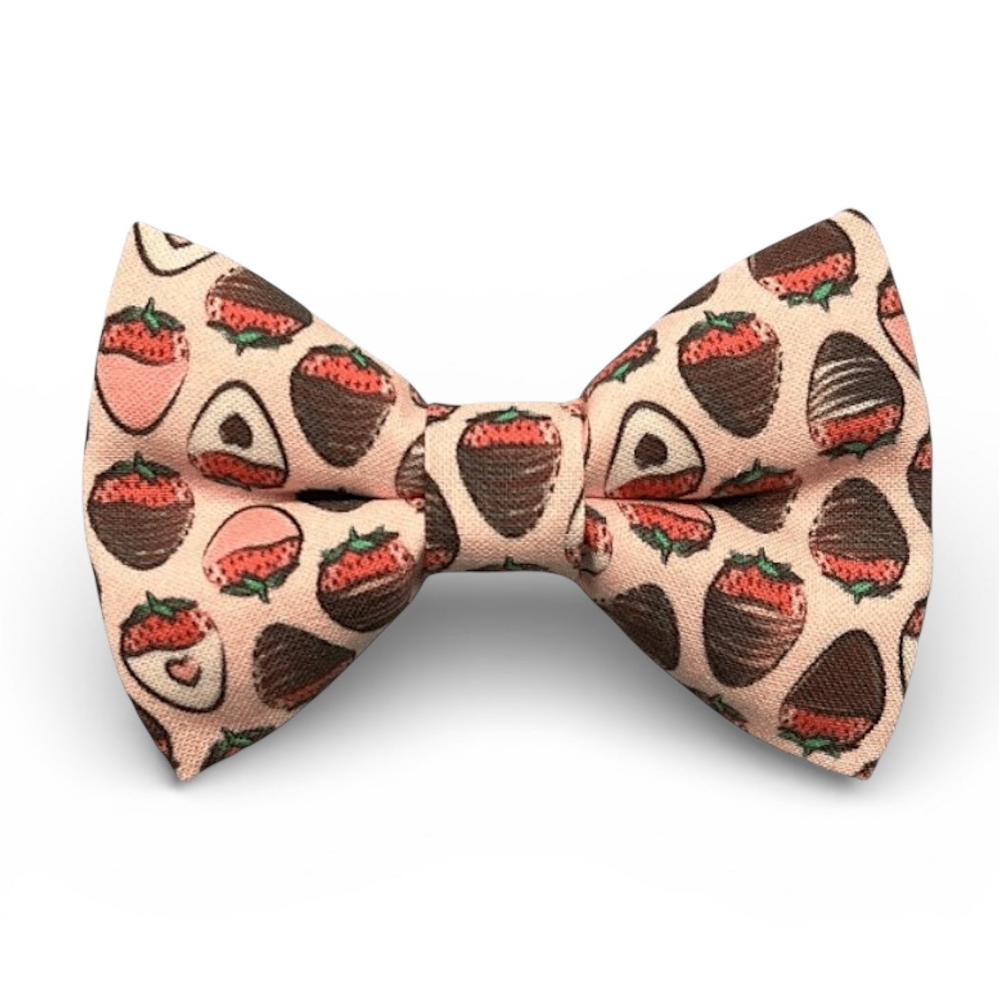 Valentines Day Bow Tie- Chocolate Covered Strawberries On a white background.