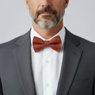 Burnt Orange Bow Tie- Sienna Worn by a groomsman.