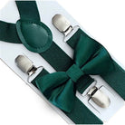 Emerald Green Bow Tie & Emerald Green Suspender Set for men boys toddlers and babies- Handmade by The Bold Bow Tie.