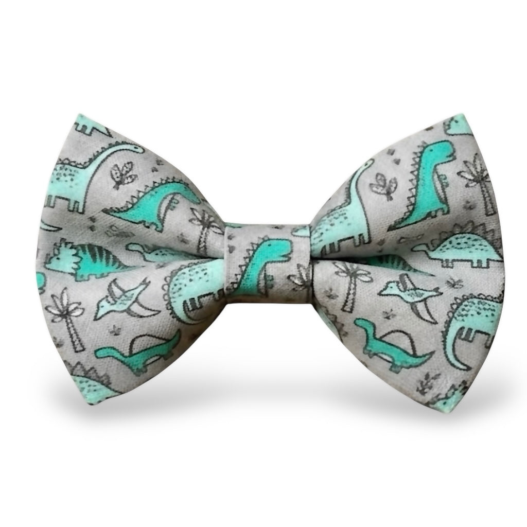 Dinosaur bow tie on a white background for ring bearers, toddlers, groomsmen and weddings.