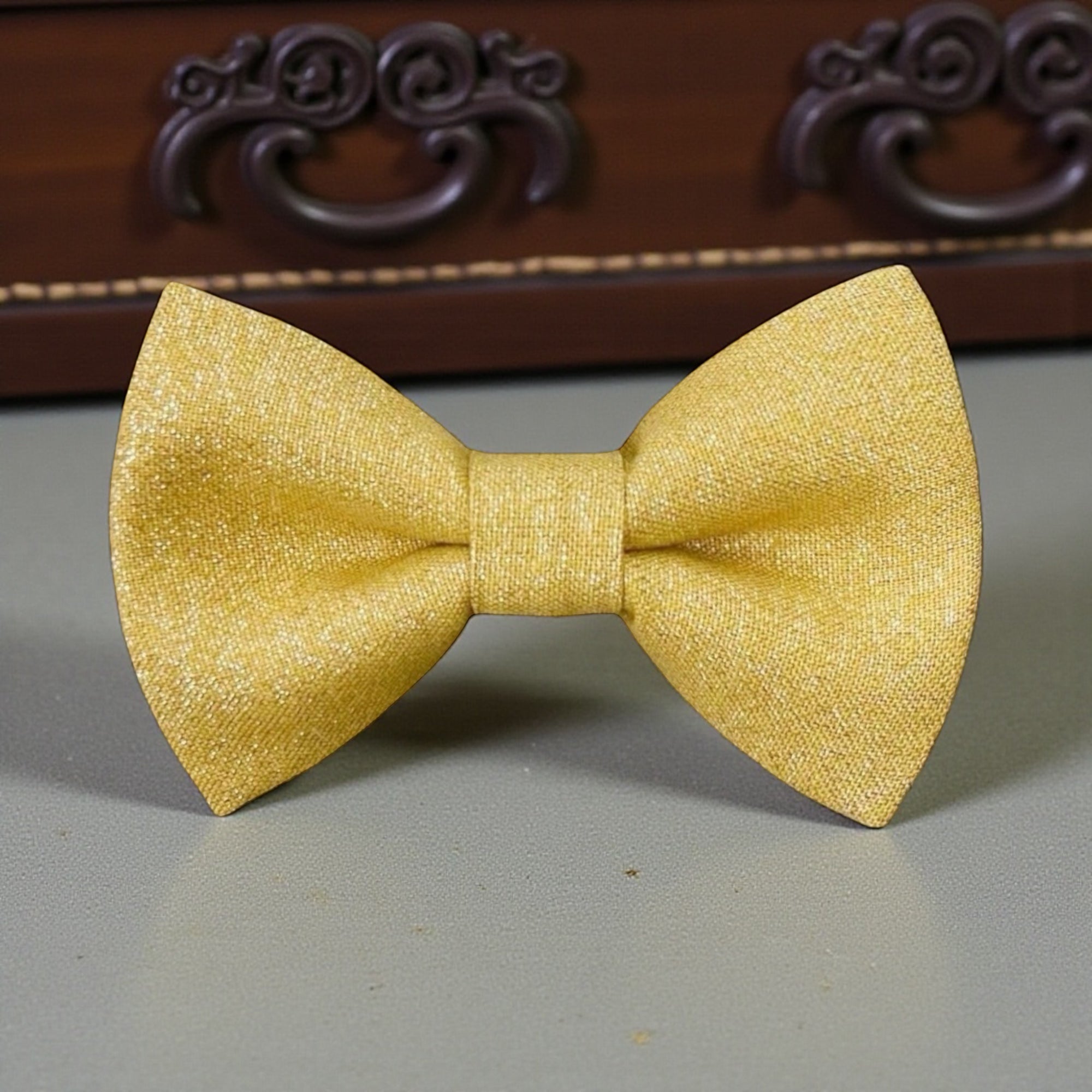 Gold Bow Tie – Wedding & New Year’s Eve Formal Bow Tie for Grooms & Parties