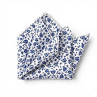 Blue floral pocket square for groomsmen wedding accessories.