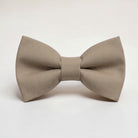 Taupe Bow Tie for Men and Boys for groomsmen attire and ring bearer outfits for weddings.