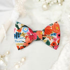Floral bow tie for men on a white background
