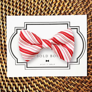 Candy Cane Bow Tie for Dog and Cat Collar