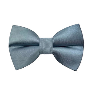 Dusty Blue Satin Bow Tie