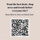 a QR code and a message asking for the best deals, news, and trends before everyone else.