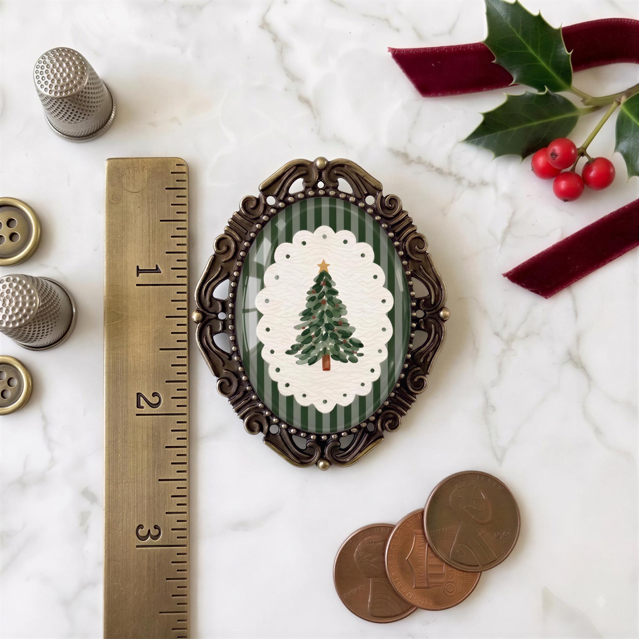 Christmas tree brooches Victorian style.