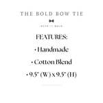 Load image into Gallery viewer, the bold bow tie features handmade cotton blend
