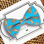 Load image into Gallery viewer, Blue Dog Bone Bow Tie for Dog and Cat Collar
