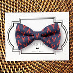 Load image into Gallery viewer, Navy Nautical Lobster Bow Tie for Dog Collar or Cat Collar
