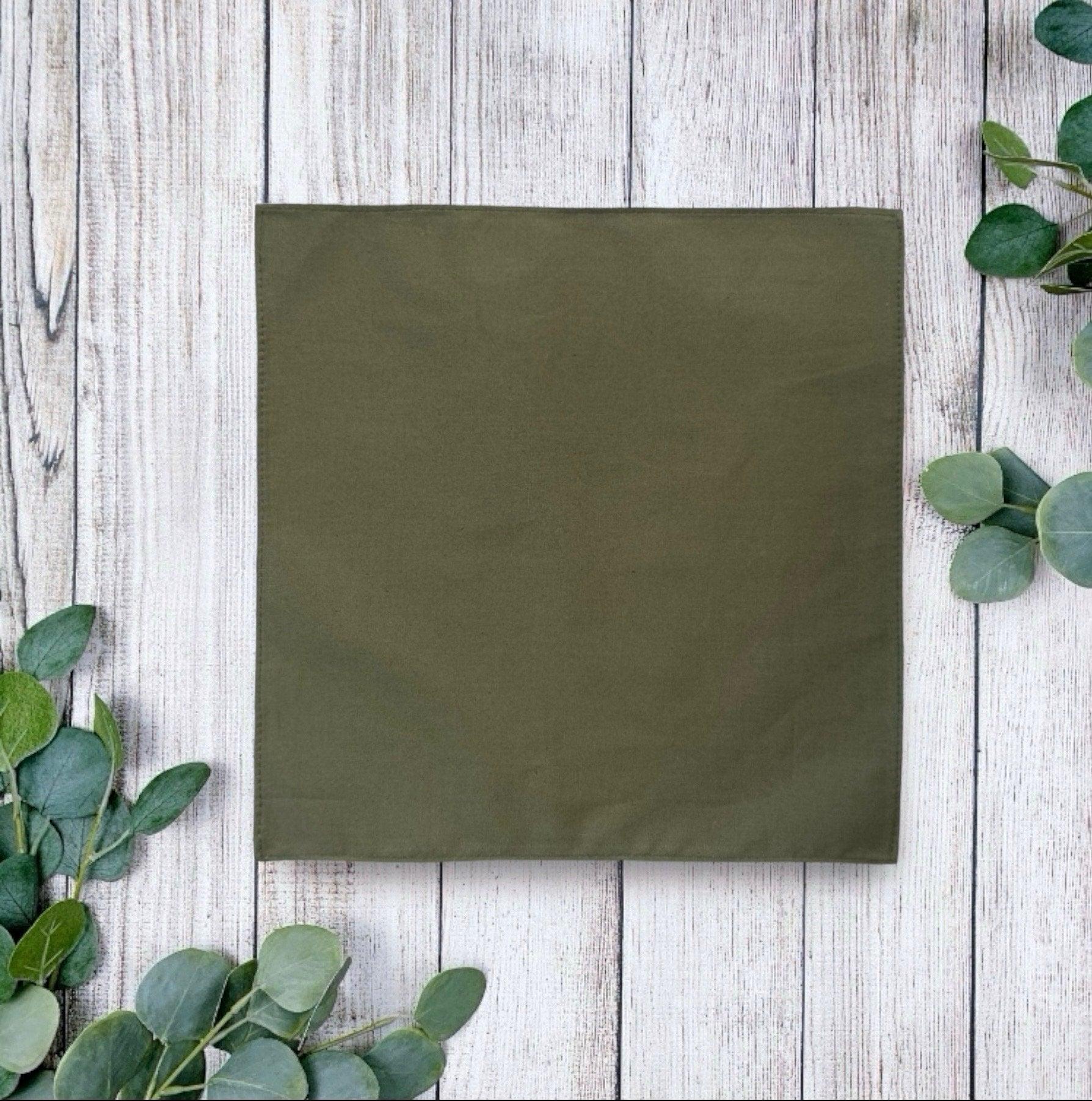 Olive green pocket square for wedding or special event.