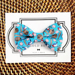 Load image into Gallery viewer, Blue Baseball Bow Tie for Dog Collar or Cat Collar
