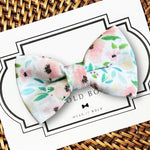 Load image into Gallery viewer, Pink Floral Dog Bow Tie or Cat Bow Tie
