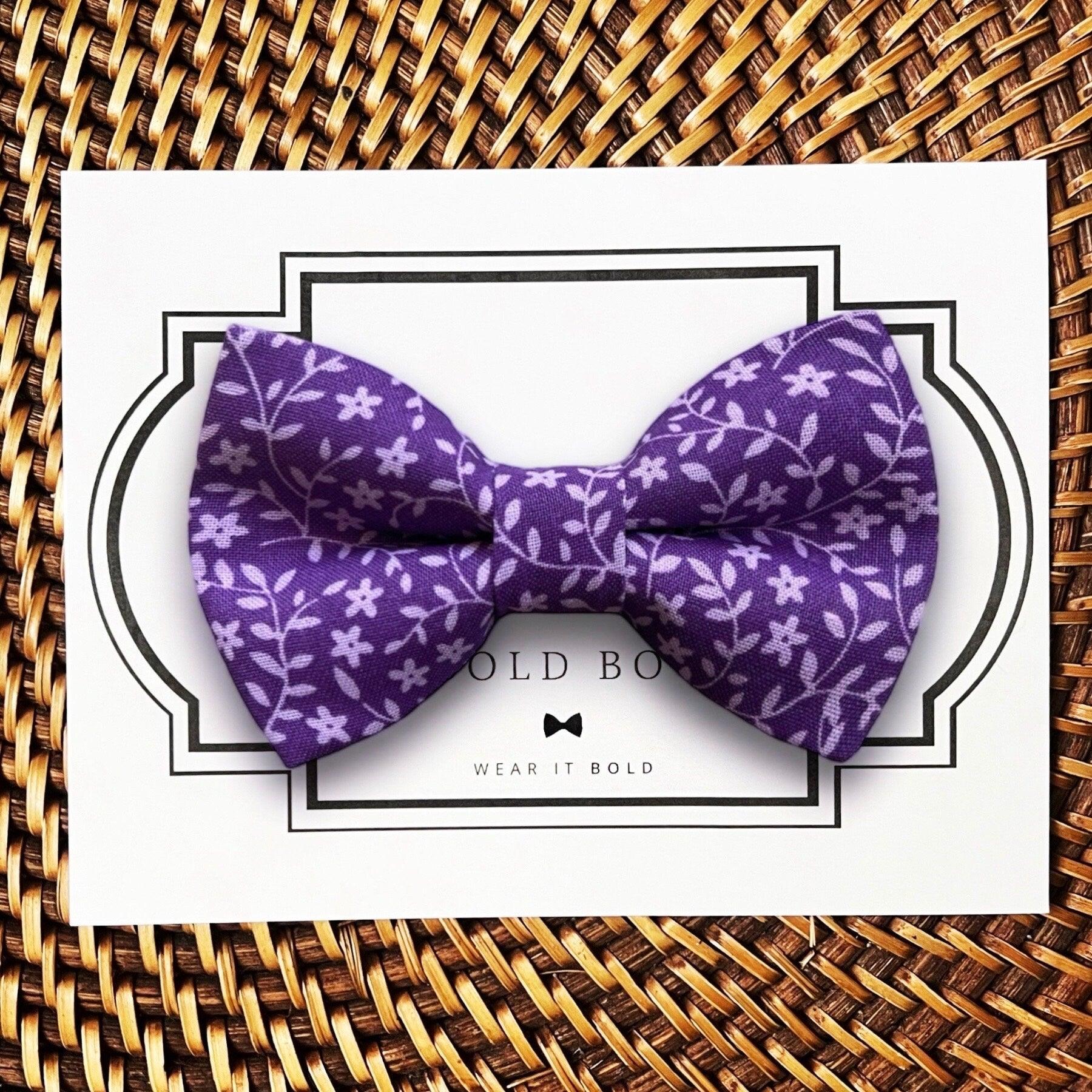 Purple dog bow tie best sale