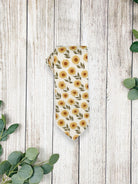 Sunflower Floral Tie for Rustic Wedding, Bowtie with Sunflowers, Pocket Square Handkerchief Men, Floral Hankerchief with Sunflowers