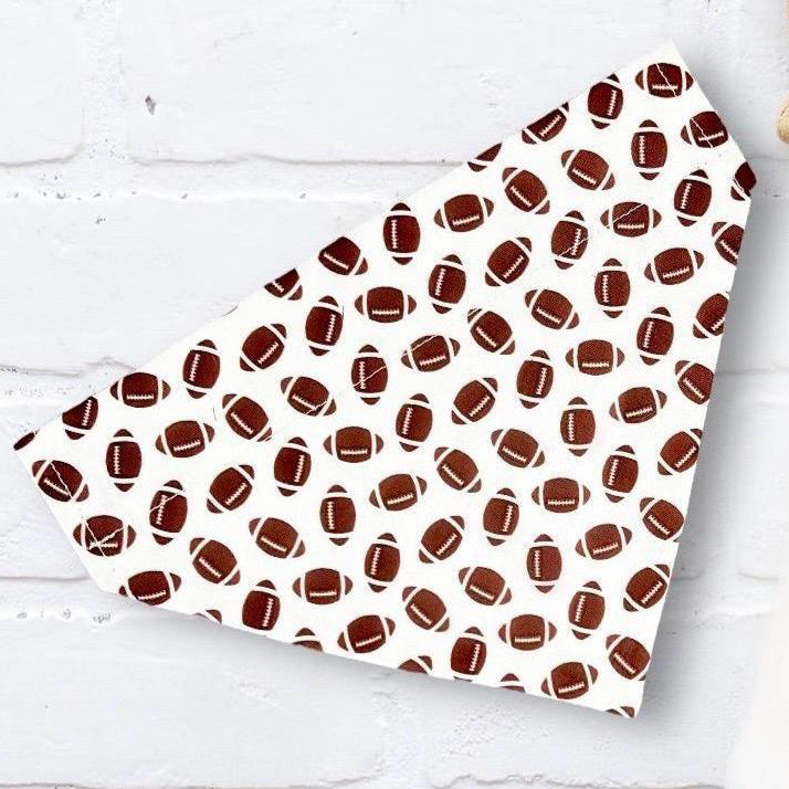 Dog Bandana or Cat Bandana with Footballs for a football game