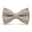 The Bold Bow Tie biscotti sand pre-tied cotton bow tie for groomsmen and ring bearers in a formal wedding style.