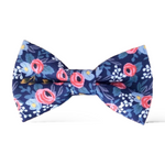 Load image into Gallery viewer, Navy Rifle Paper Co Garden Party Cotton Bow Tie
