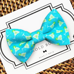 Load image into Gallery viewer, Teal Margarita Bow Tie for Dog Collar or Cat Collar
