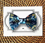 Load image into Gallery viewer, Navy Rifle Paper Co Bow Tie for Dog Collar or Cat Collar
