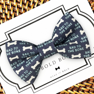 Bad to the Bone Bow Tie for Dog Collar and Cat Collar