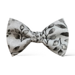 Load image into Gallery viewer, Grey Floral Cotton Bow Tie
