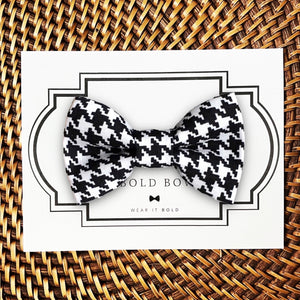 Houndstooth Bow Tie for Dog Collar and Cat Collar