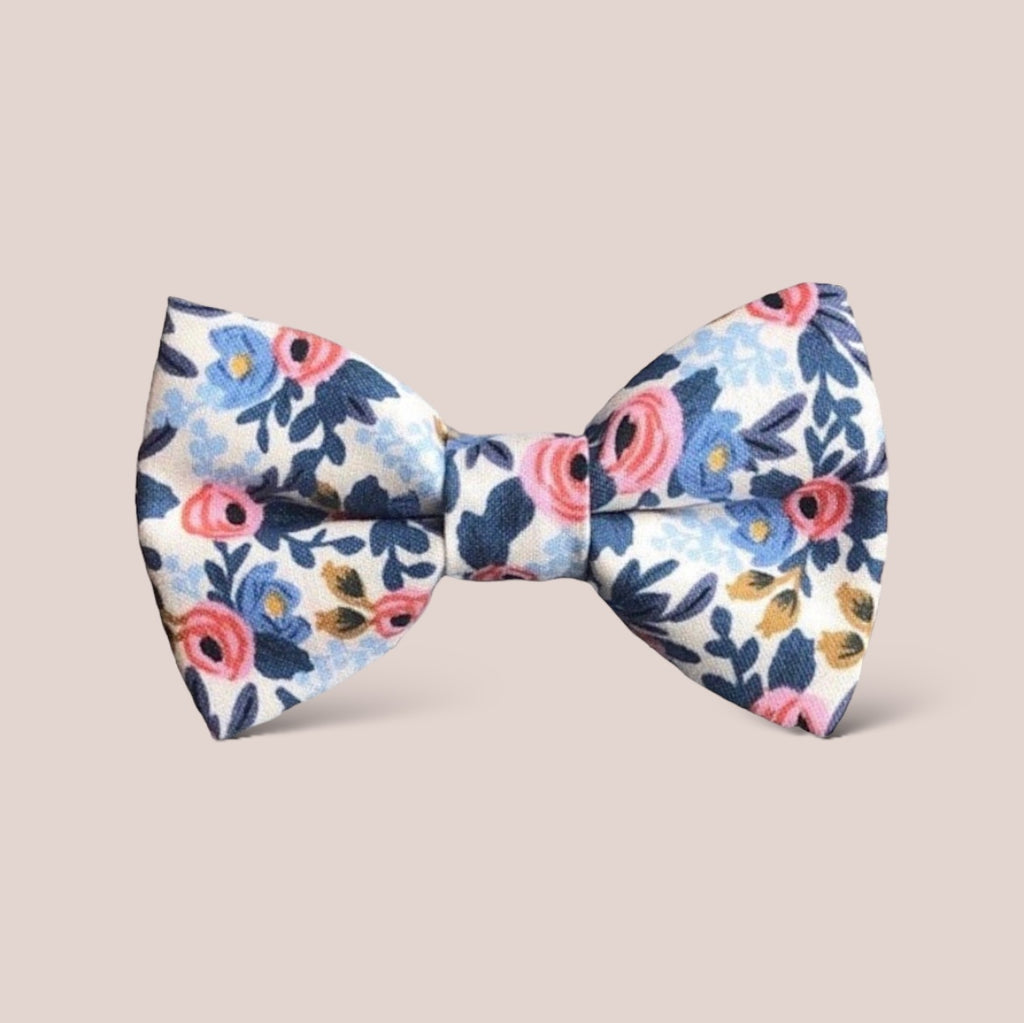 a bow tie with flowers on it