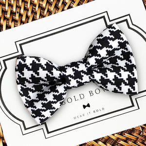 Houndstooth Bow Tie for Dog Collar and Cat Collar