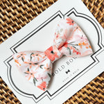 Load image into Gallery viewer, Peach Floral Bow Tie
