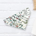 Load image into Gallery viewer, a napkin with holly and berries on it
