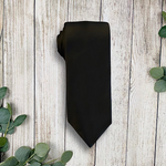 Load image into Gallery viewer, Black Satin Necktie
