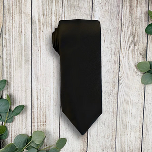 Black Satin Necktie