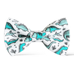 Load image into Gallery viewer, Blue Dinosaur Cotton Bow Tie
