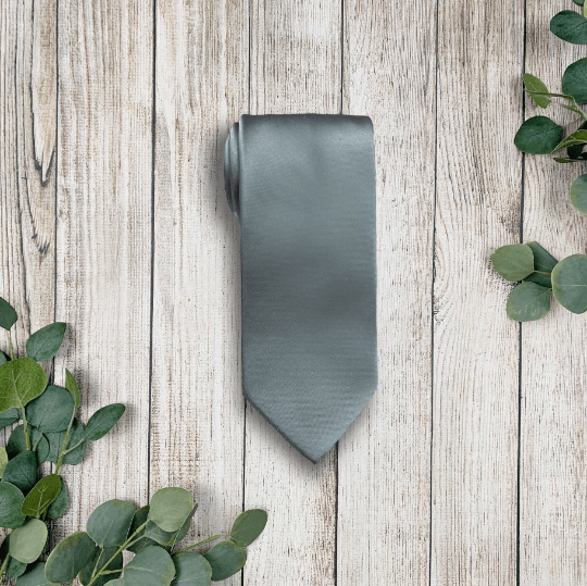 Dusty Blue Necktie- Satin â The Bold Bow Tie