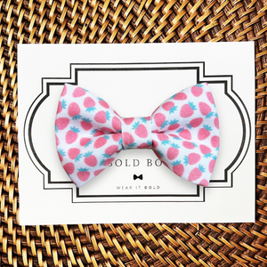 Strawberry Bow Tie for Dog Collar or Cat Collar