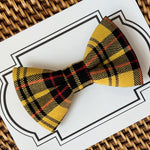 Load image into Gallery viewer, Mustard Autumn Plaid Bow Tie
