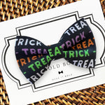 Load image into Gallery viewer, Trick Or Treat Halloween Bow Tie for Dog Collar or Cat Collar
