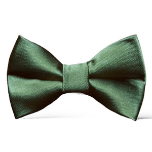 Olive Green Satin Bow Tie