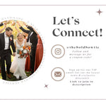 Load image into Gallery viewer, a photo of a bride and groom in a circle with the words let&#39;s
