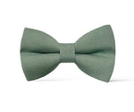 Load image into Gallery viewer, Dusty Sage Cotton Blend Bow Tie
