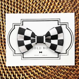 Checkered Flag Bow Tie for Dog Collar and Cat Collar