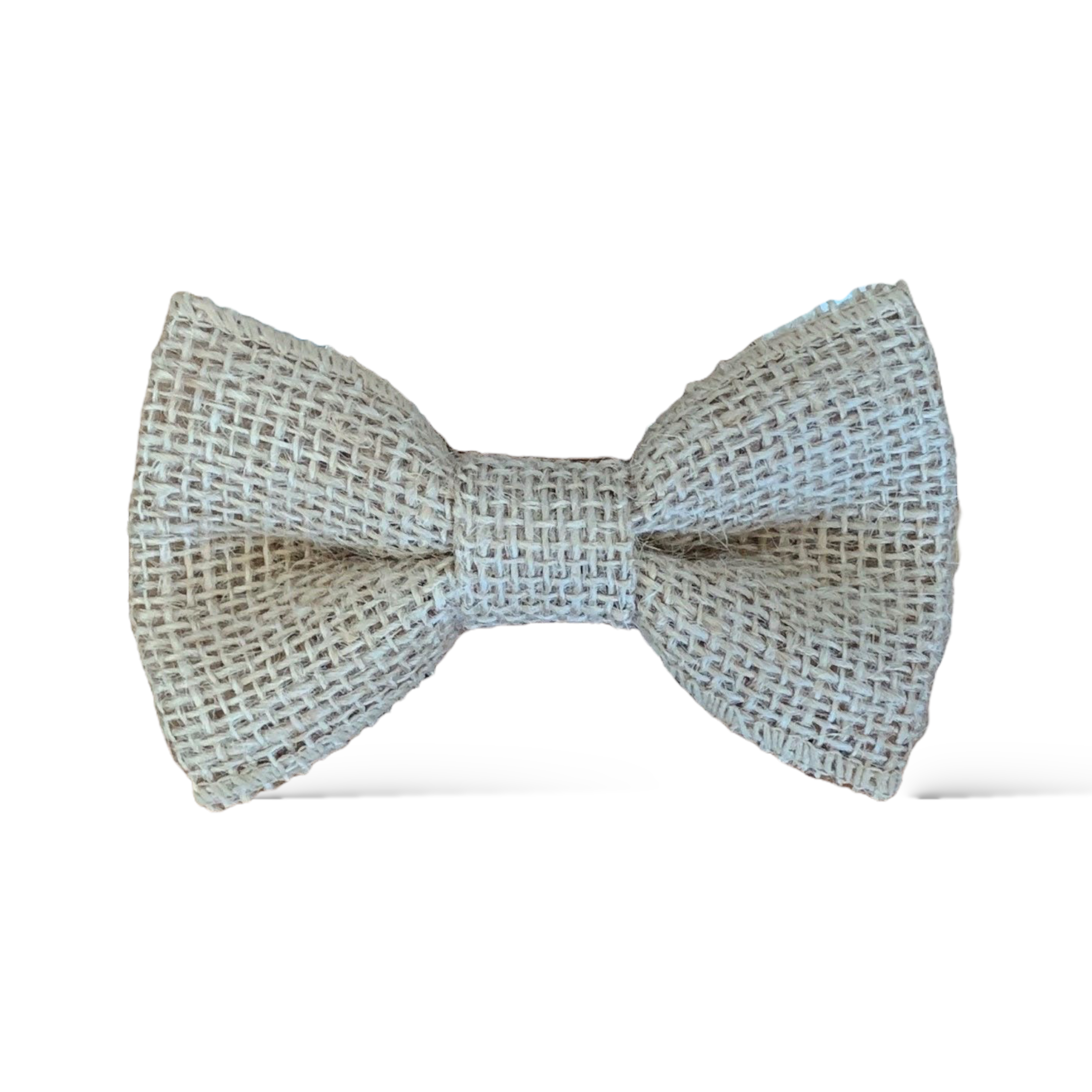 A country chic burlap bow tie for men and boys to wear to a cowboy wedding.