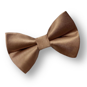 Satin Taupe Bow Tie