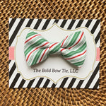 Load image into Gallery viewer, Wintergreen Candy Cane Bow for Dog Collar and Cat Collar

