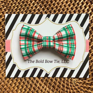 Red & Green Plaid Bow Tie for Dog and Cat Collar