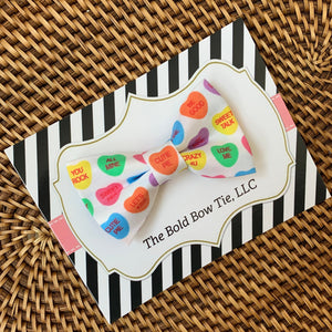 Candy Hearts Bow Tie for Dog and Cat Collar